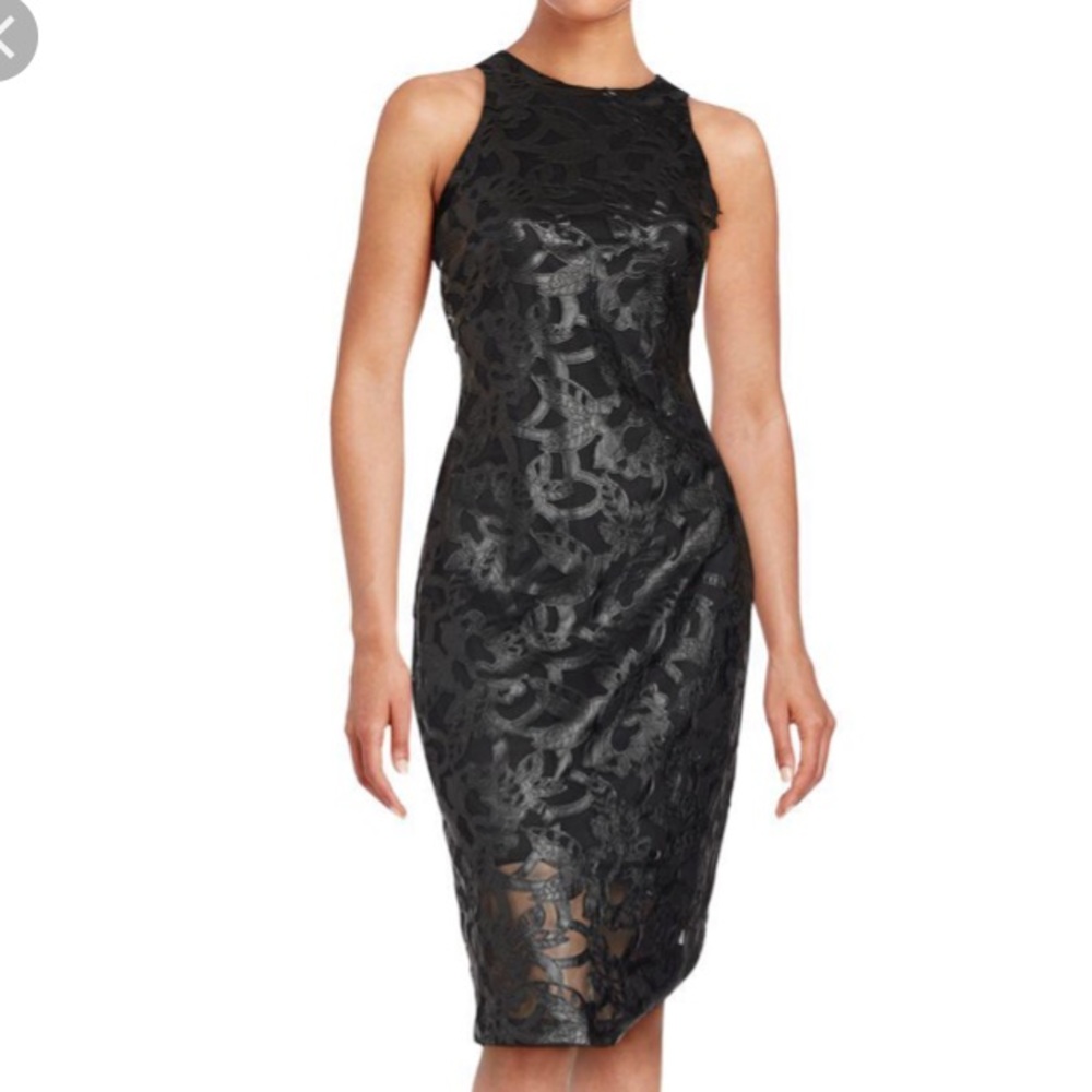 Alexia Admor Faux leather lace dress